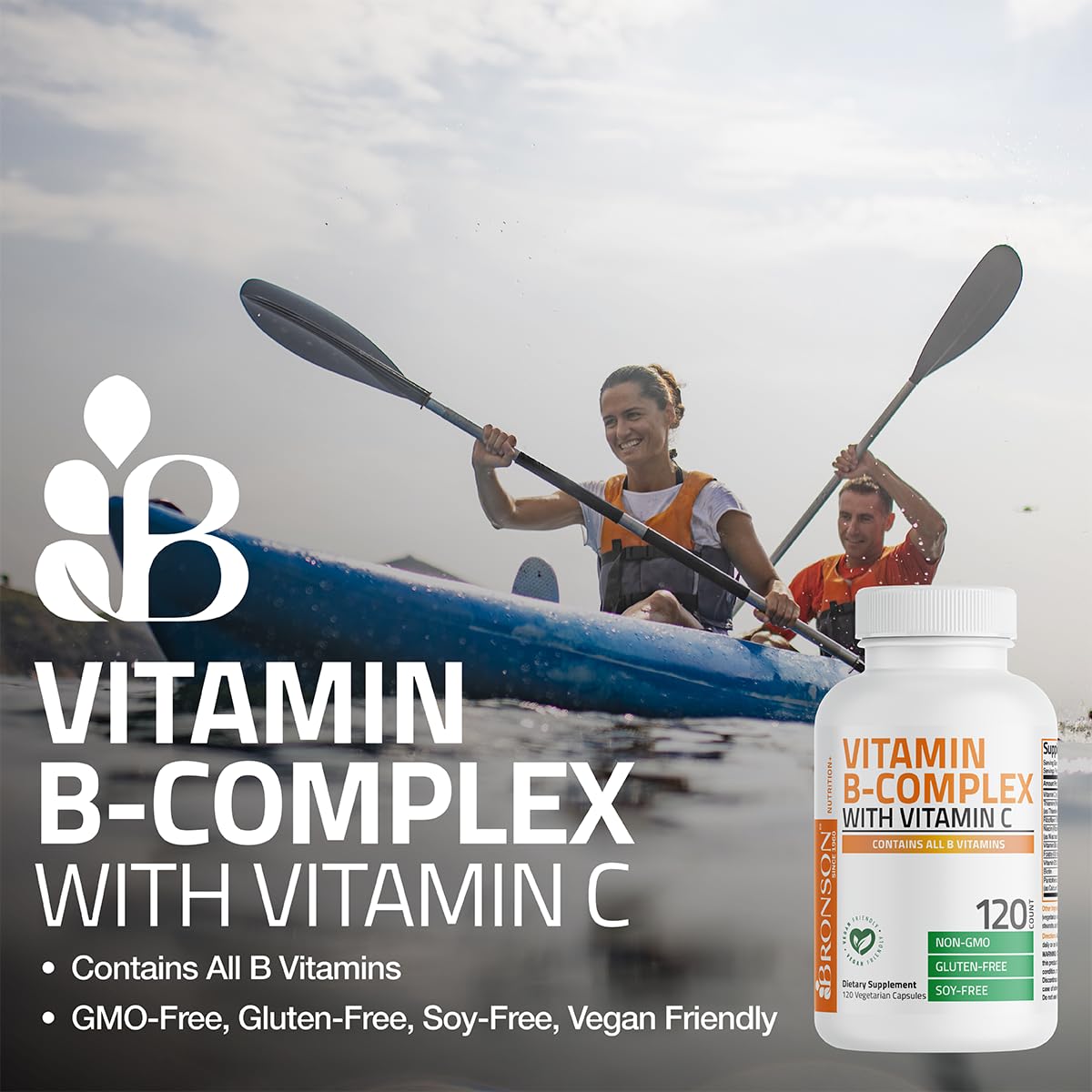 Bronson Vitamin B Complex with Vitamin C Capsule, 250 Capsules