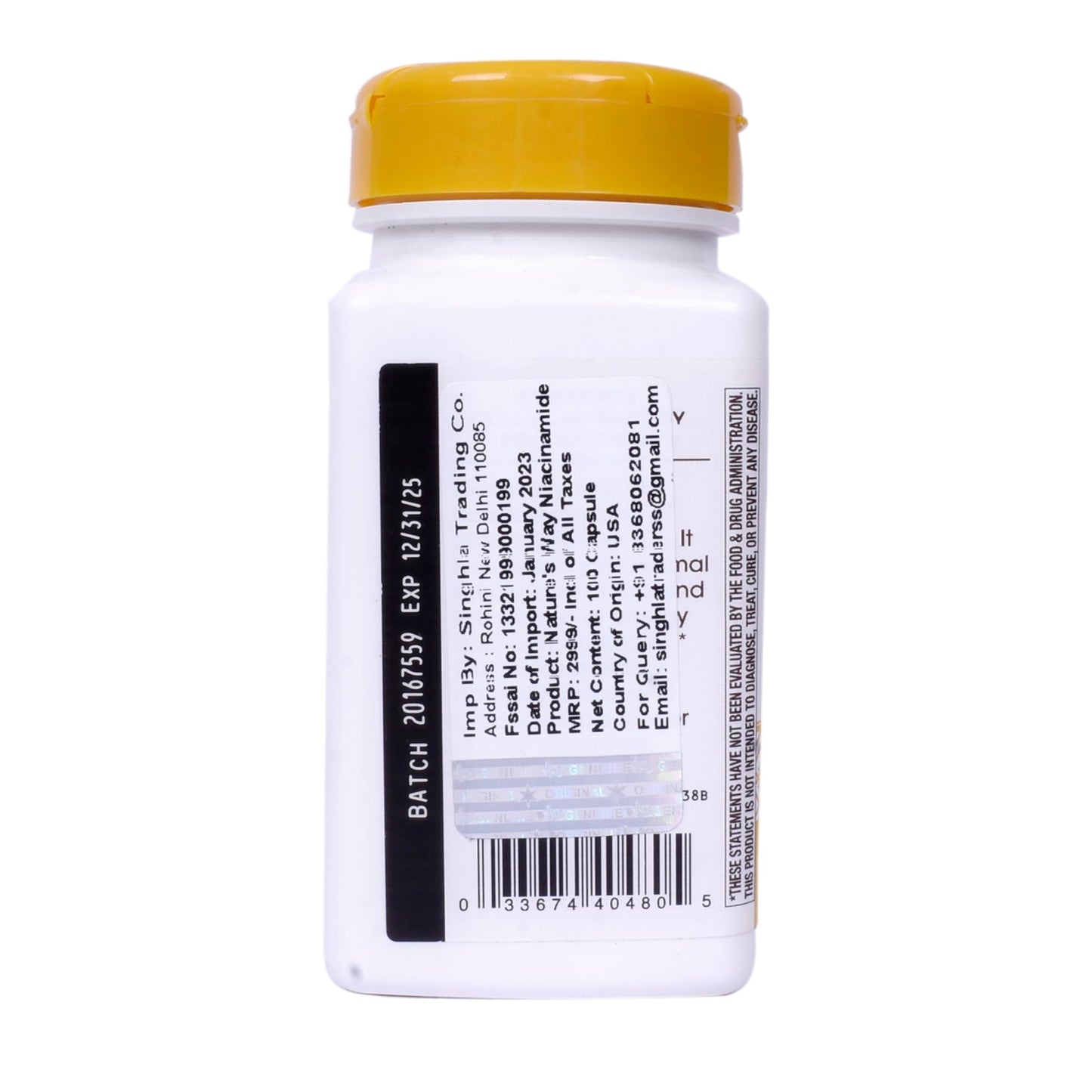 Nature's Way Niacinamide 500mg, 200 Capsules