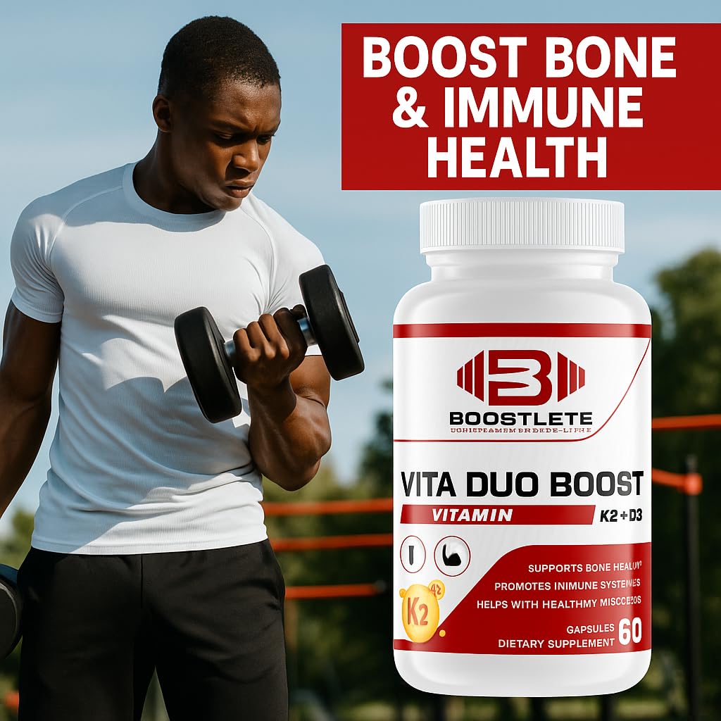 Boostlete VitaDuo Boost Vitamin D3, K2 & Calcium Supplement Capsules, 60 Capsules