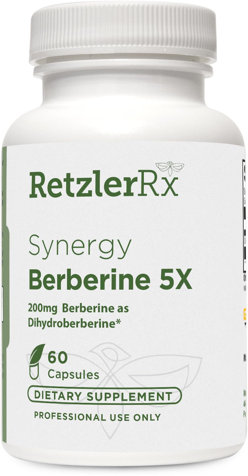 HormoneSynergy RetzlerRx Berberine 5X 200mg as Dihydroberberine Capsules, 60 Count