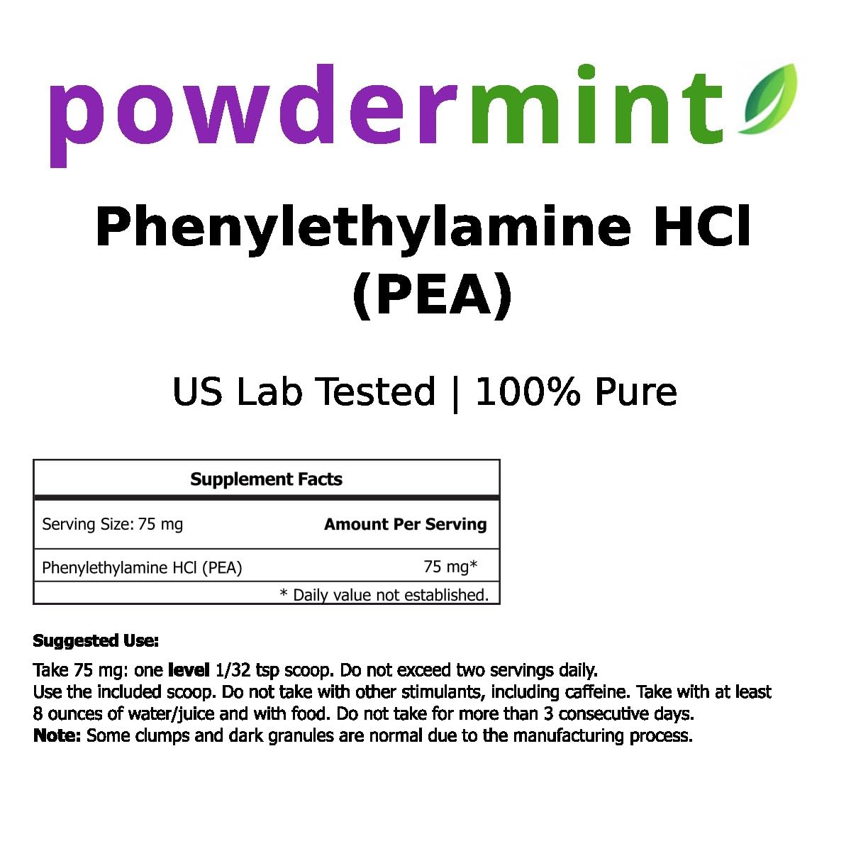 powdermint Phenylethylamine Supplement Powder 8.8
