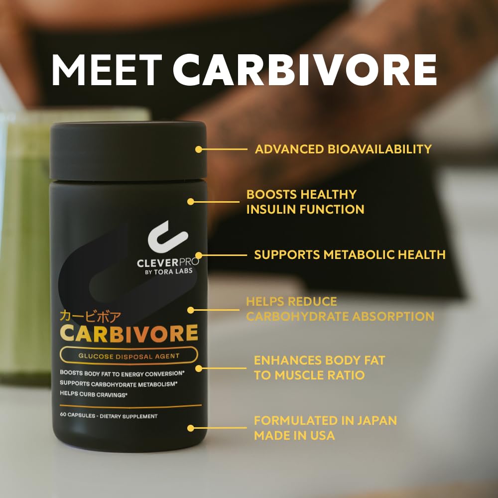 CleverPro By Tora Labs Carbivore Carbohydrate Disposal Agent (GDA) with Chromium Picolinate & Dihydroberberine (DHB) – Better Than Berberine, 60 Capsules