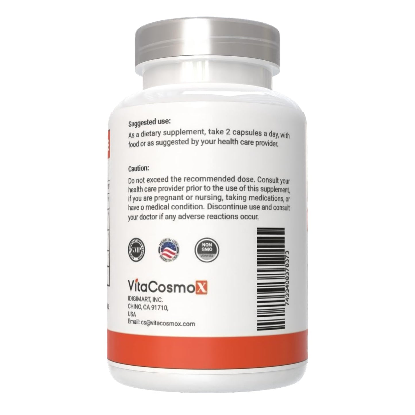VitaCosmoX Turmeric Curcumin with Bioperine 1200 mg Veggie Capsules, 240 Count