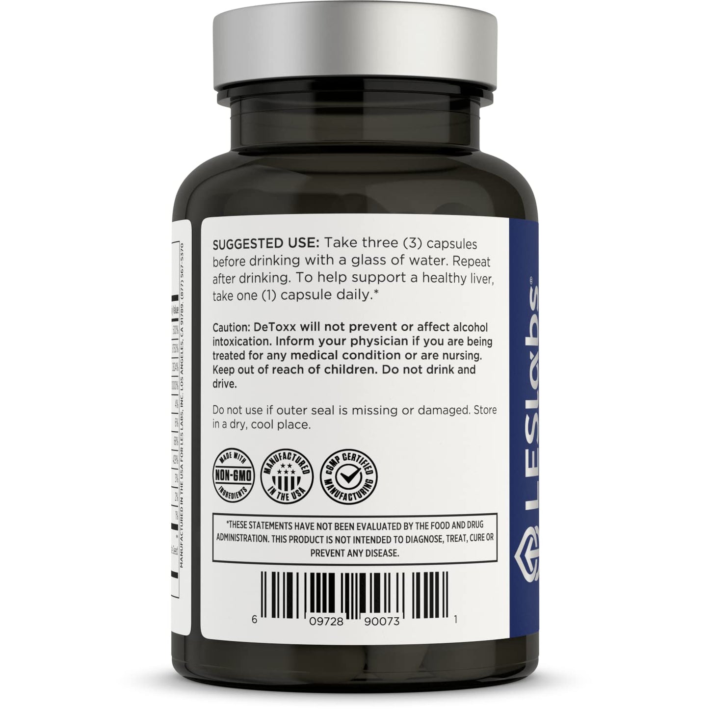 LES Labs DeToxx Recovery & Liver Support Supplement, 60 Capsules