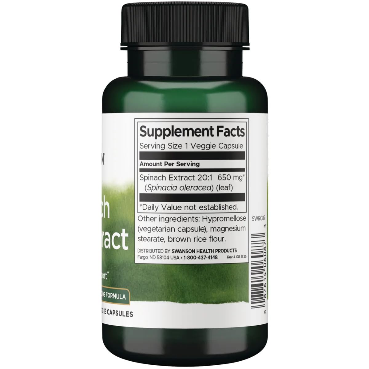 Swanson Spinach Leaf Extract Capsules 120