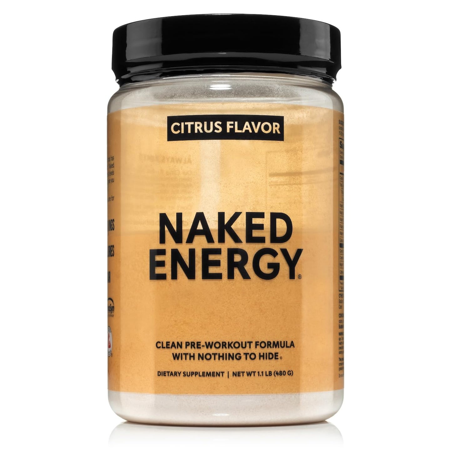 NAKED Citrus Energy Citrus Flavored Clean Pre Workout Powder, 17.6 oz