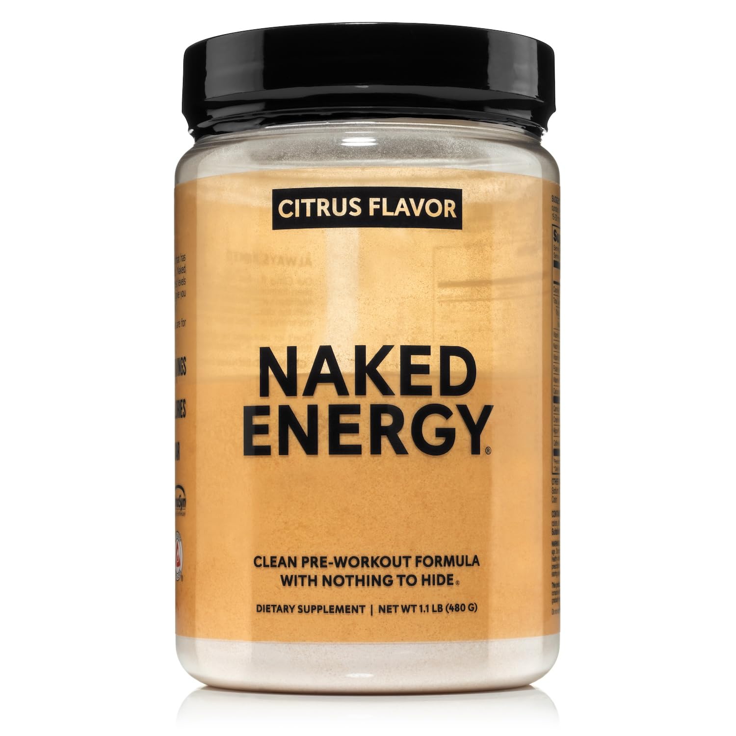 NAKED Citrus Energy Citrus Flavored Clean Pre Workout Powder, 17.6 oz