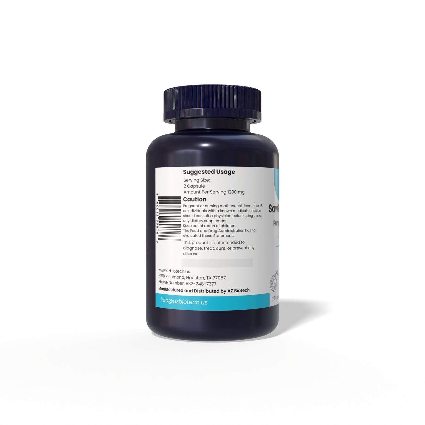 AZ BIOTECH Saw Palmetto Plus Capsules 120 Count