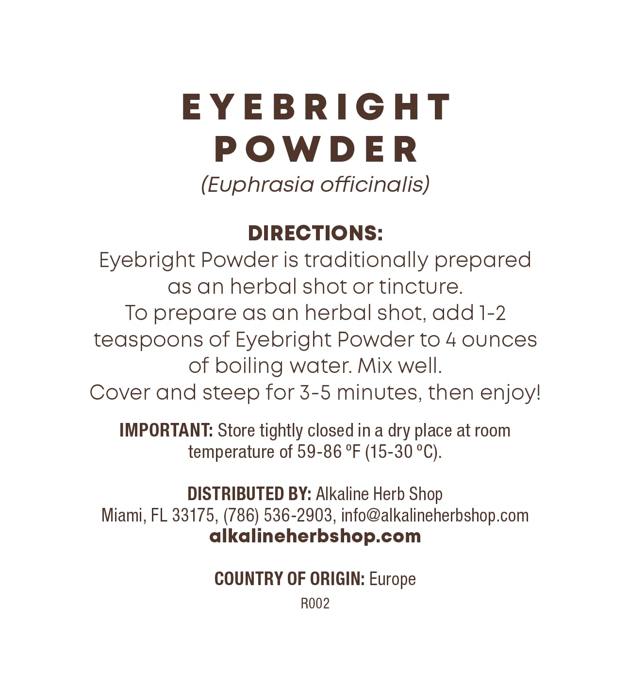 Alkaline Herb Store Eyebright Capsule 1 Count