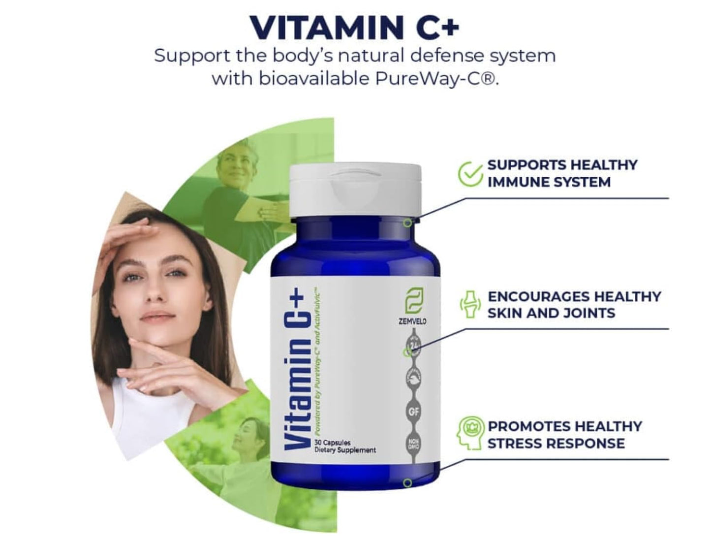 Zemvelo Vitamin C Supplement Capsule 30 Count