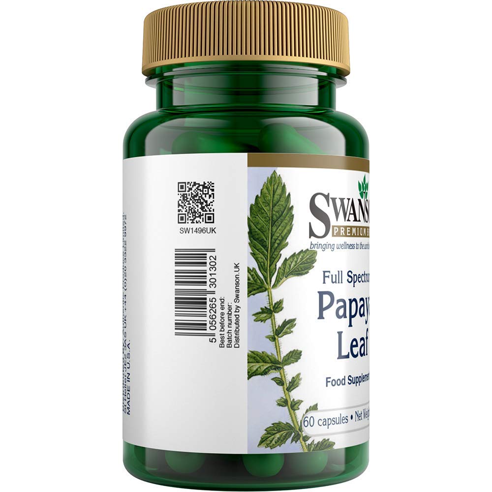 Swanson Full Spectrum Papaya Leaf Capsules, 60 Count