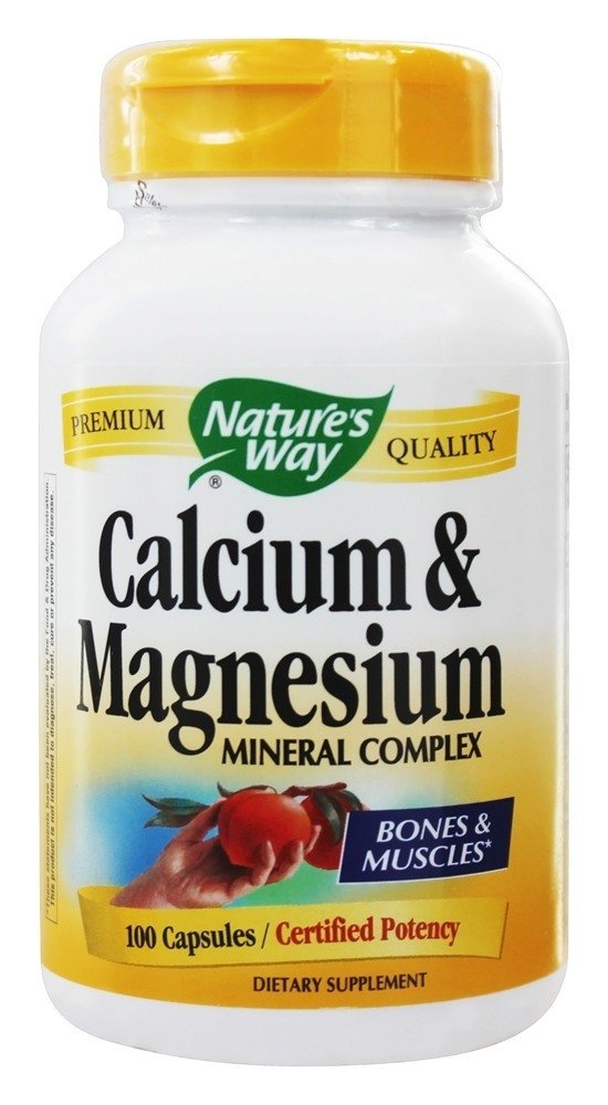 Natures Way Calcium and Magnesium Mineral Complex Capsules 100 Count