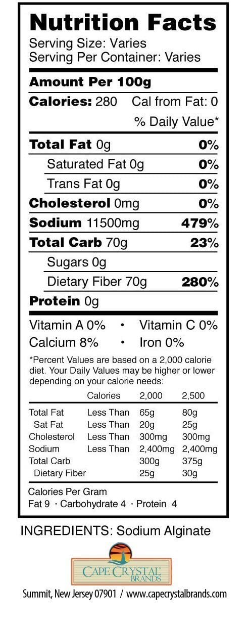 Cape Crystal Sodium Alginate and Calcium Chloride Spherification Value Kit Powder, 4-Ounce
