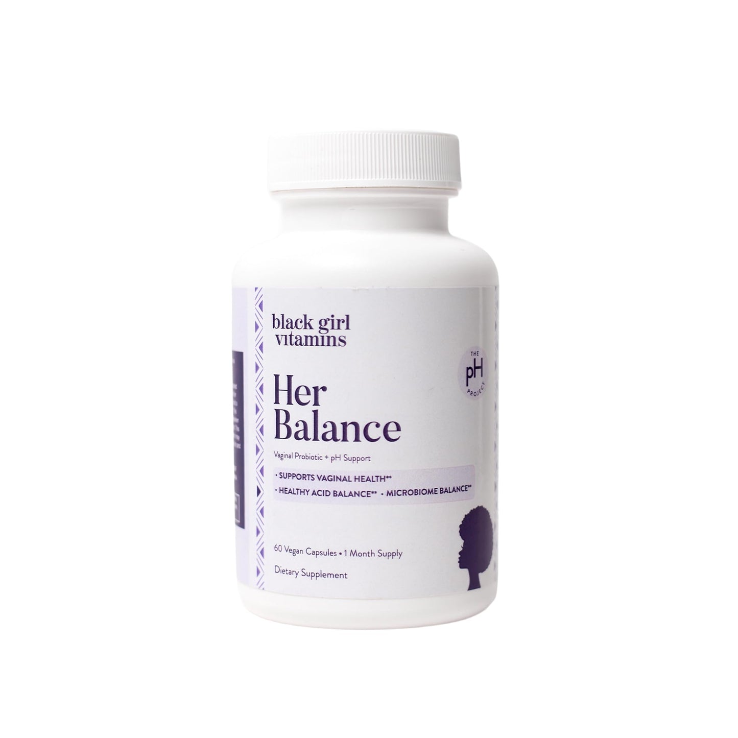 Black Girl Vitamins Her Balance Vaginal Probiotics Capsule 60 Count