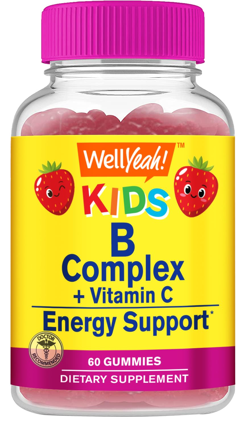WellYeah B Complex Gummies for Kids 60 Count