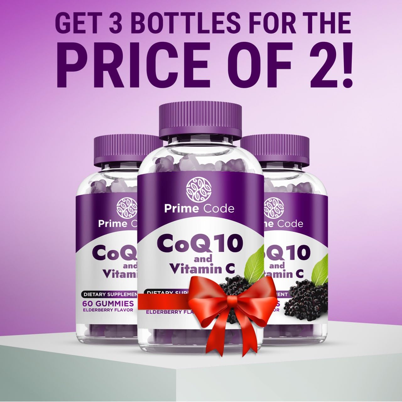 Prime Code CoQ10 Gummies 200mg with Vitamin C, 60 Gummies