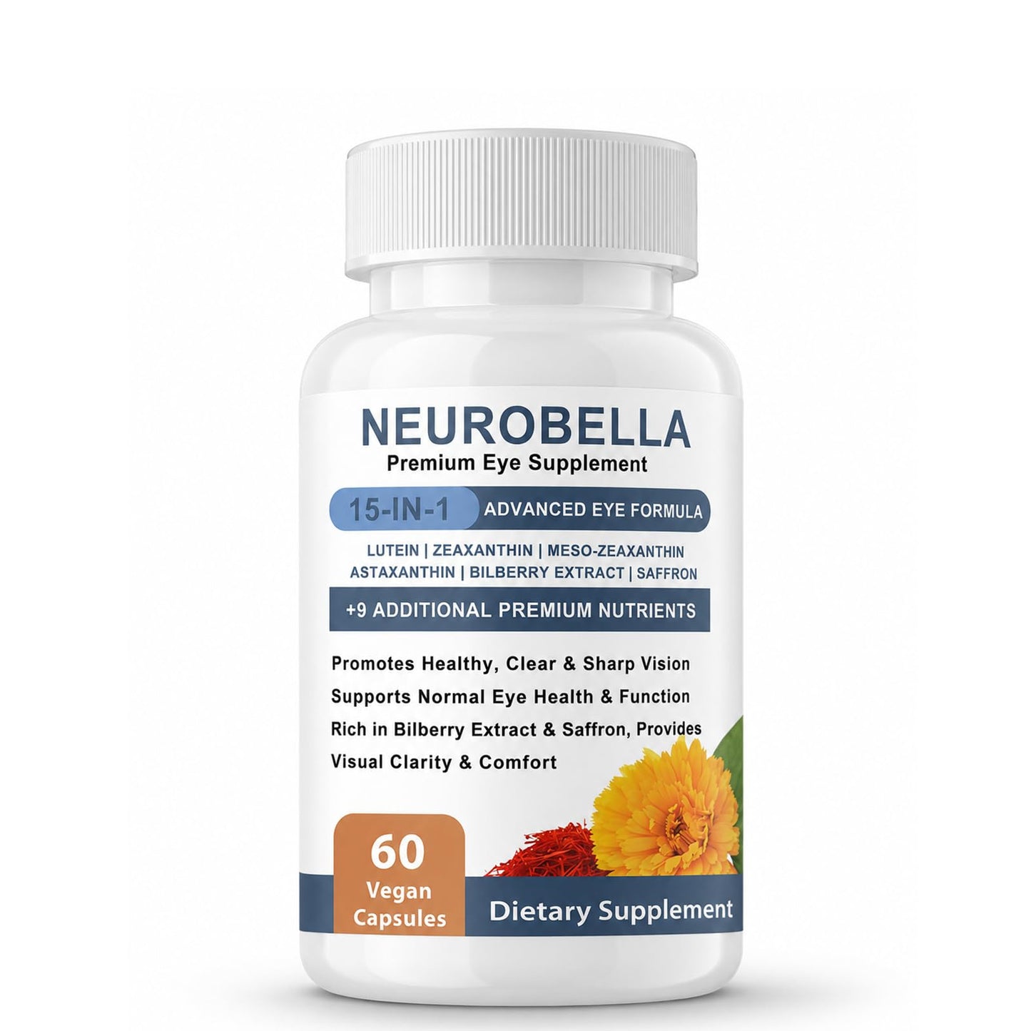 Kuri Nuka Neurobella 15-in-1 Advanced Eye Formula Nutritional Support Capsules 60 Capsules