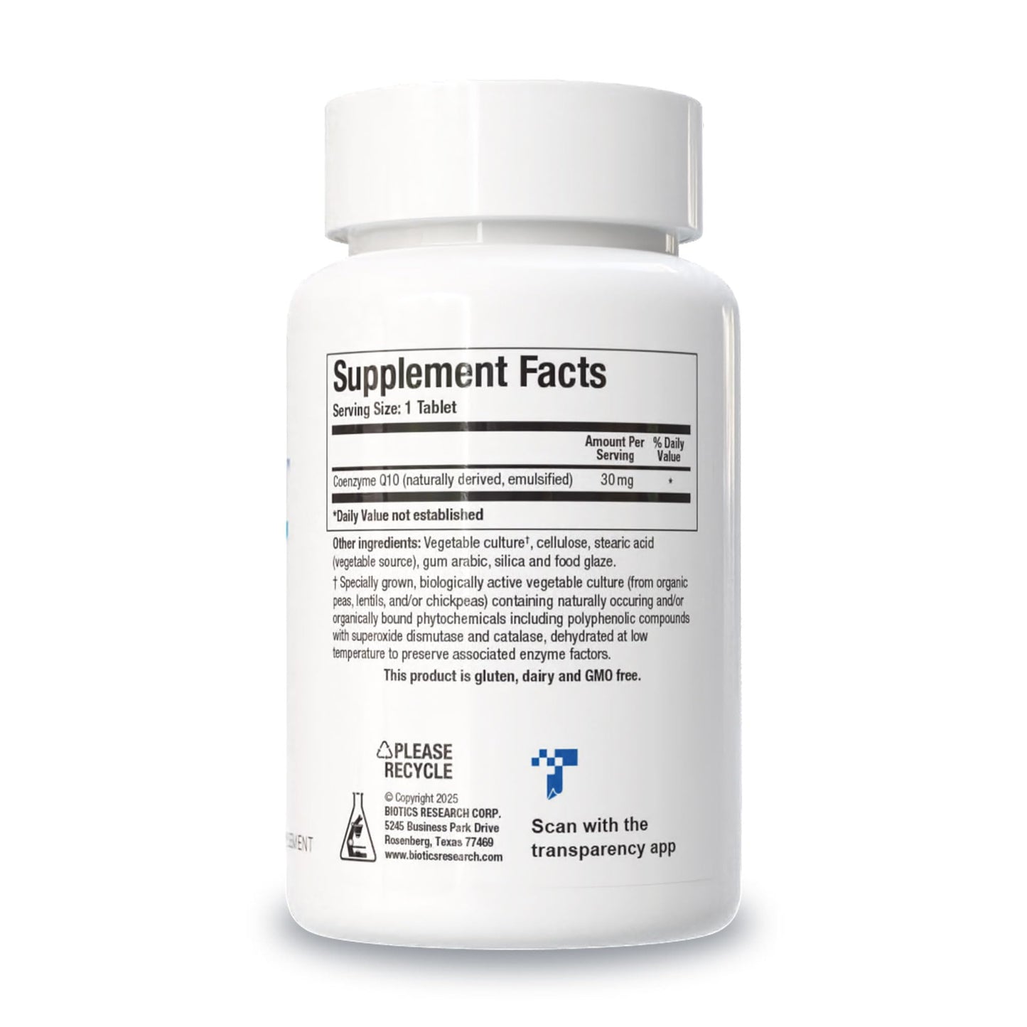 BIOTICS RESEARCH CoQZyme 30 mg Emulsified CoQ10 Tablets, 60 Count