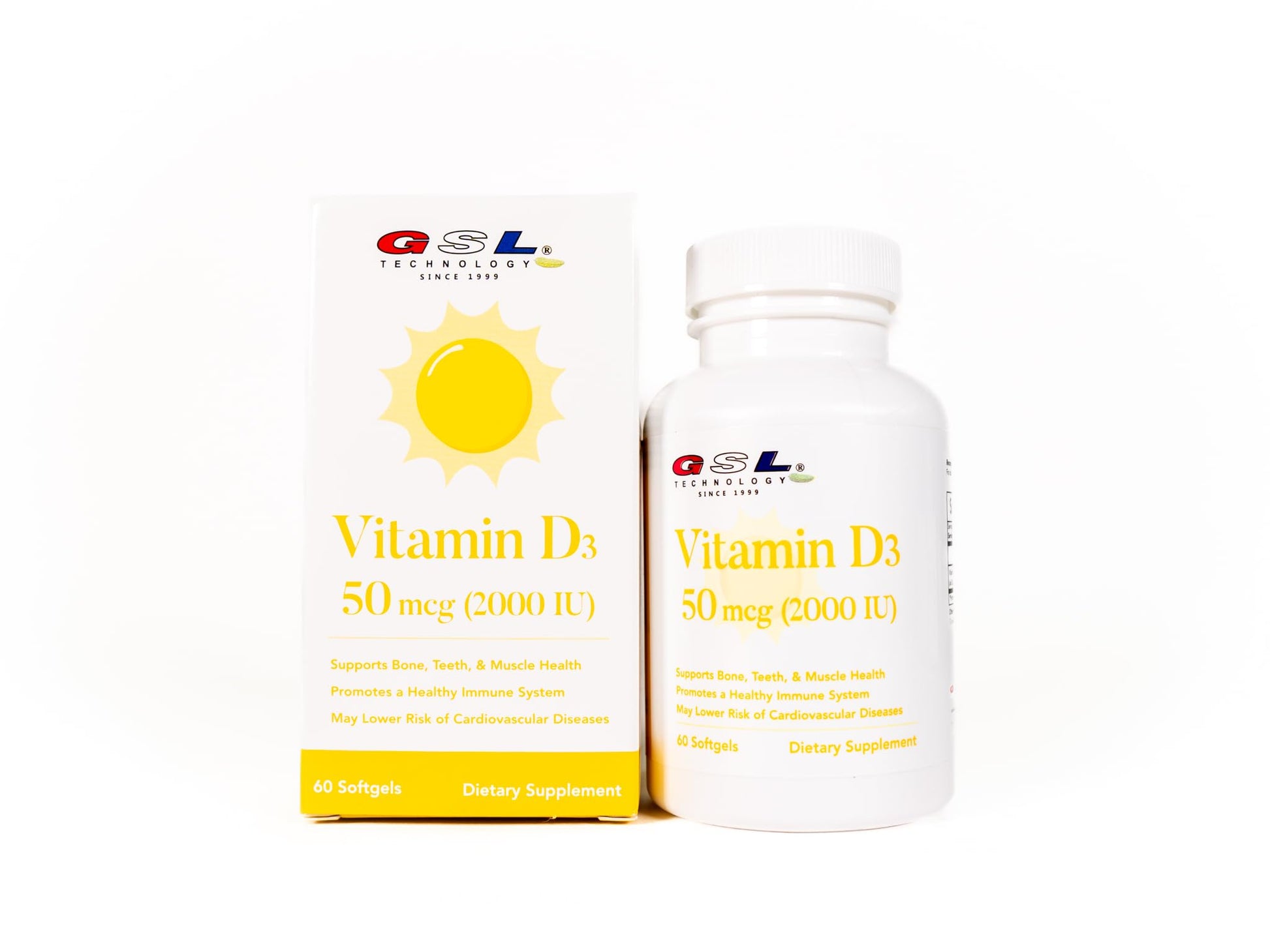 GSL Technology Vitamin D3 Softgel 60 Softgels