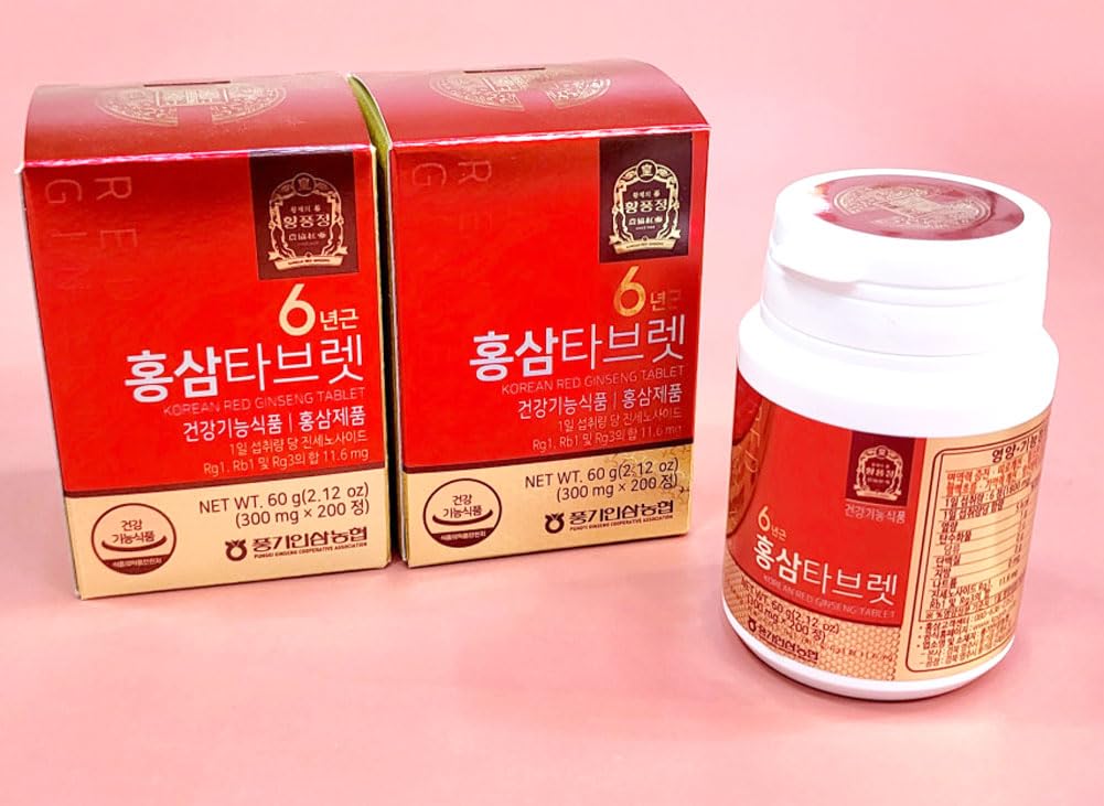 Xebec Korean Red Ginseng 300mg Tablets, 200 Count