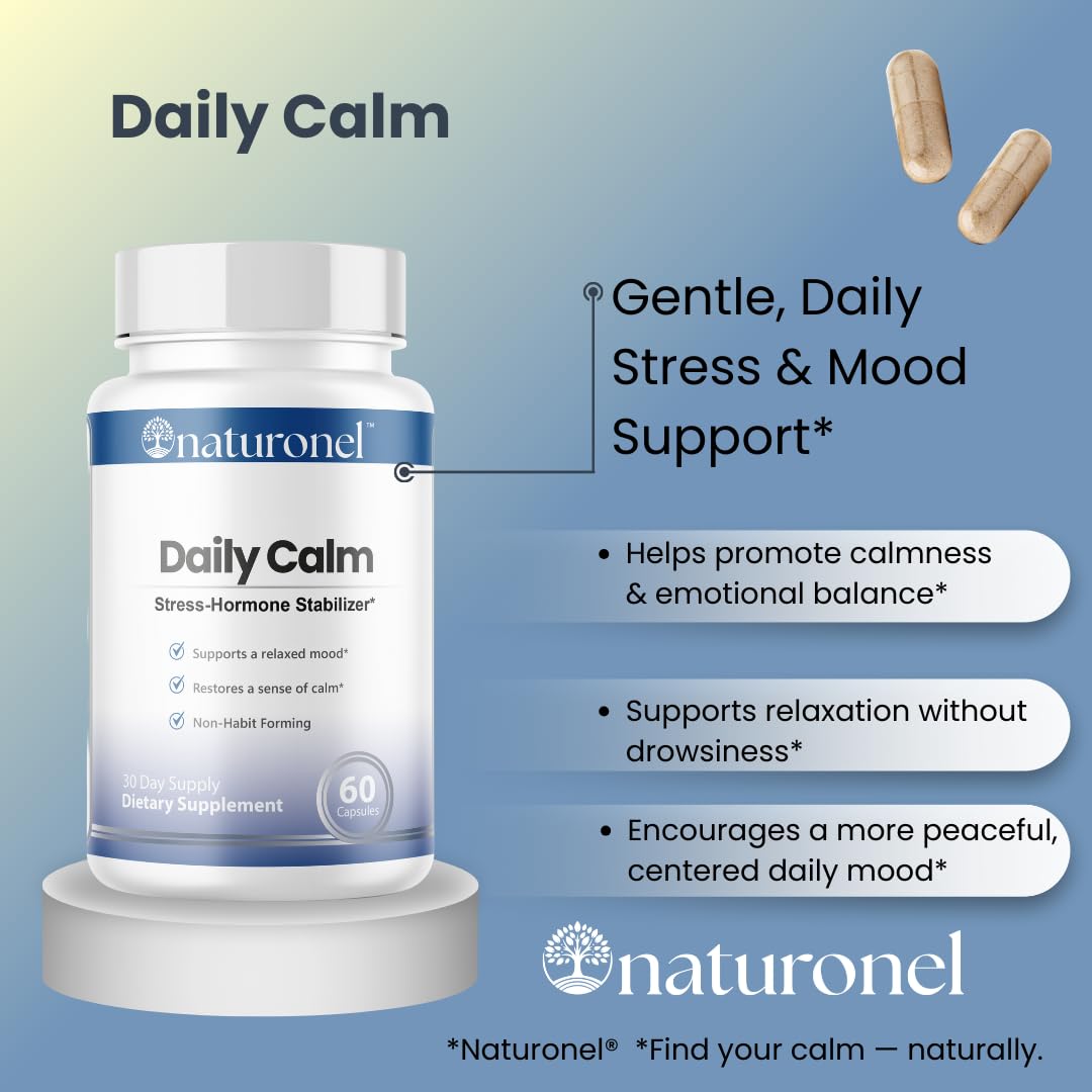 Naturonel Daily Calm Stress Relief Supplement Capsule, 60 Capsules