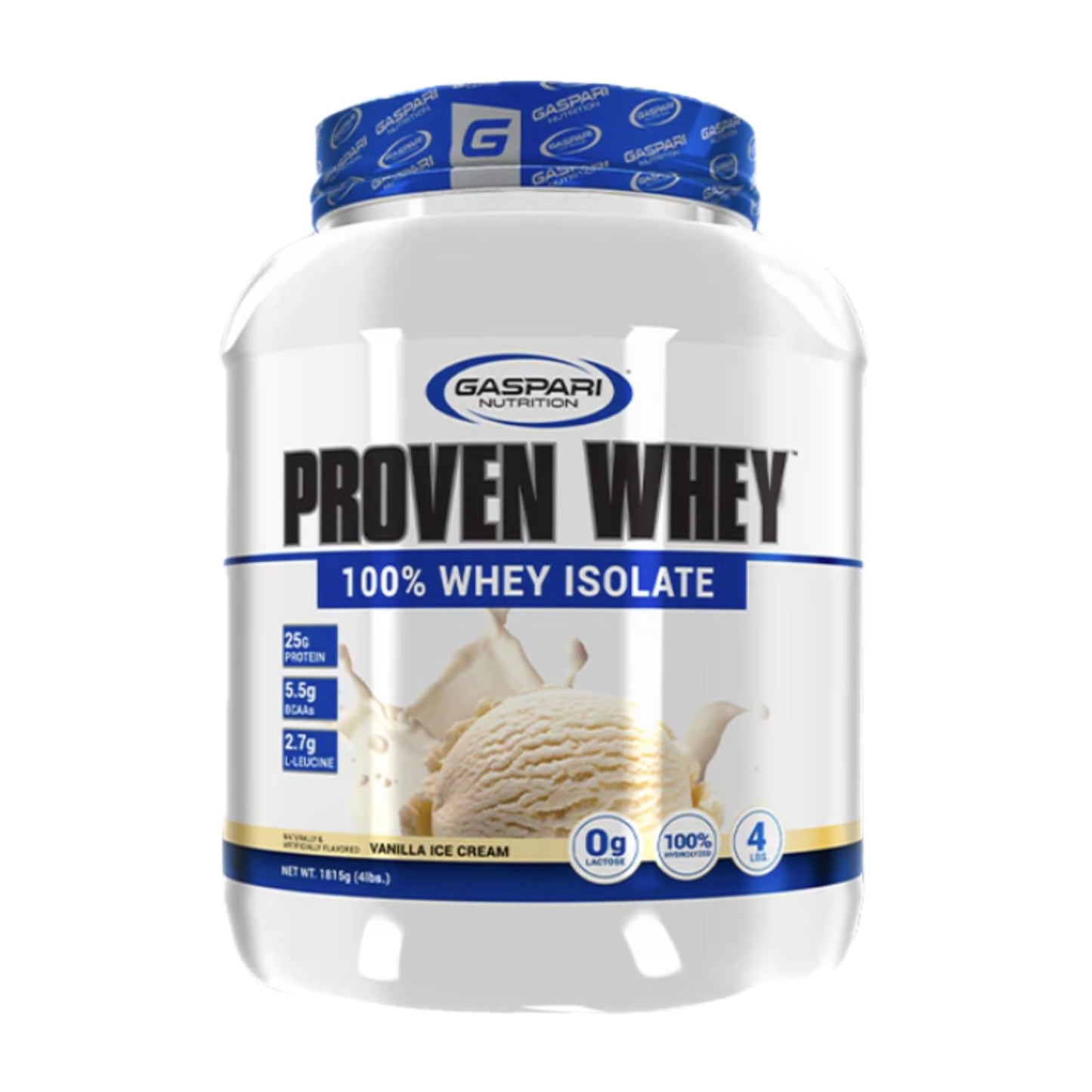 Gaspari Nutrition Proven Whey Protein Powder, Hydrolyzed Whey Isolate, Vanilla Ice Cream, 64 Servings