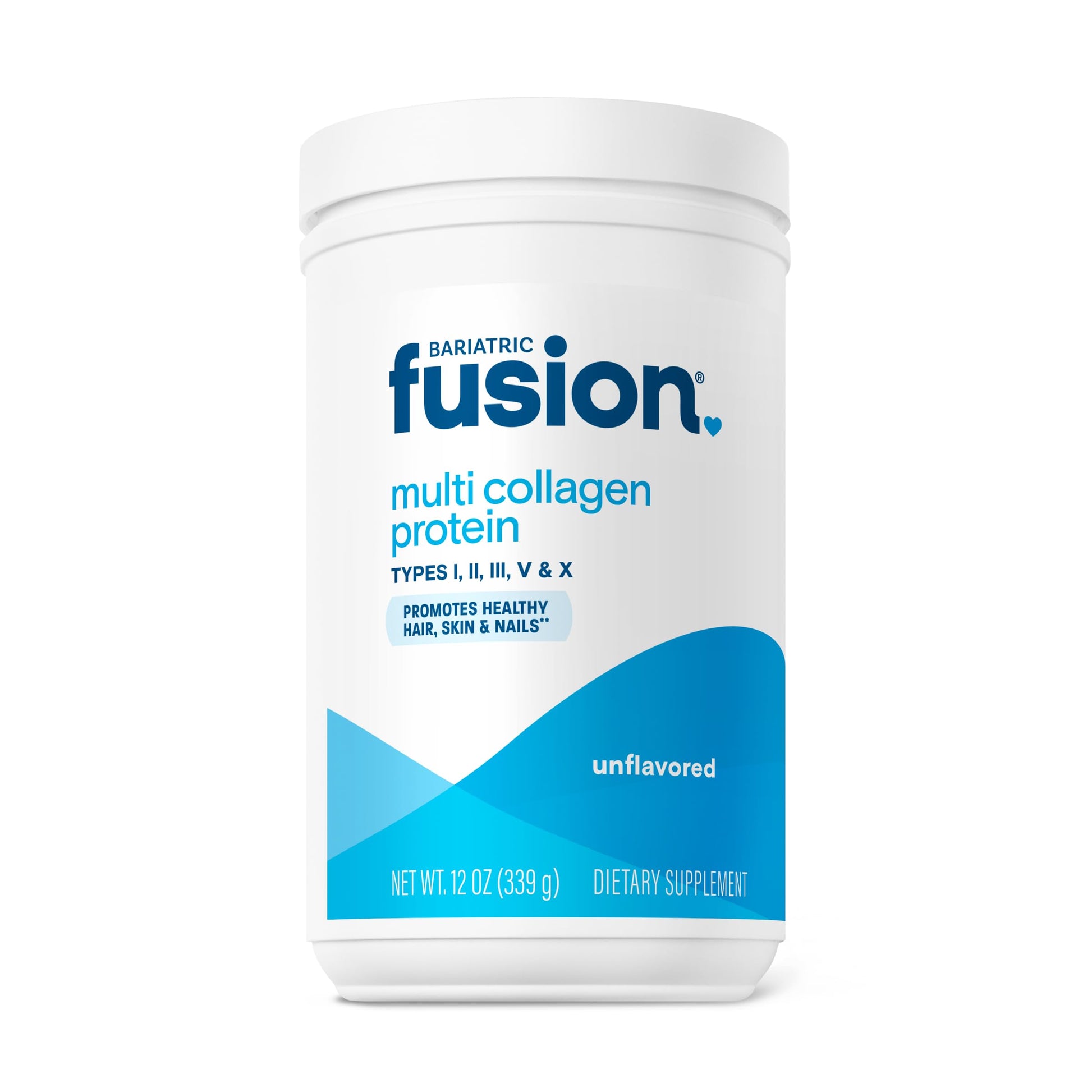 Bariatric Fusion Unflavored Multi Collagen Protein Powder Type 2, 12 oz