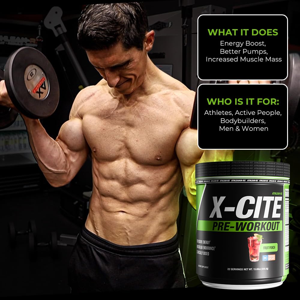 ATHLEAN-RX X-CITE Pre-Workout Powder 15.61 Ounce