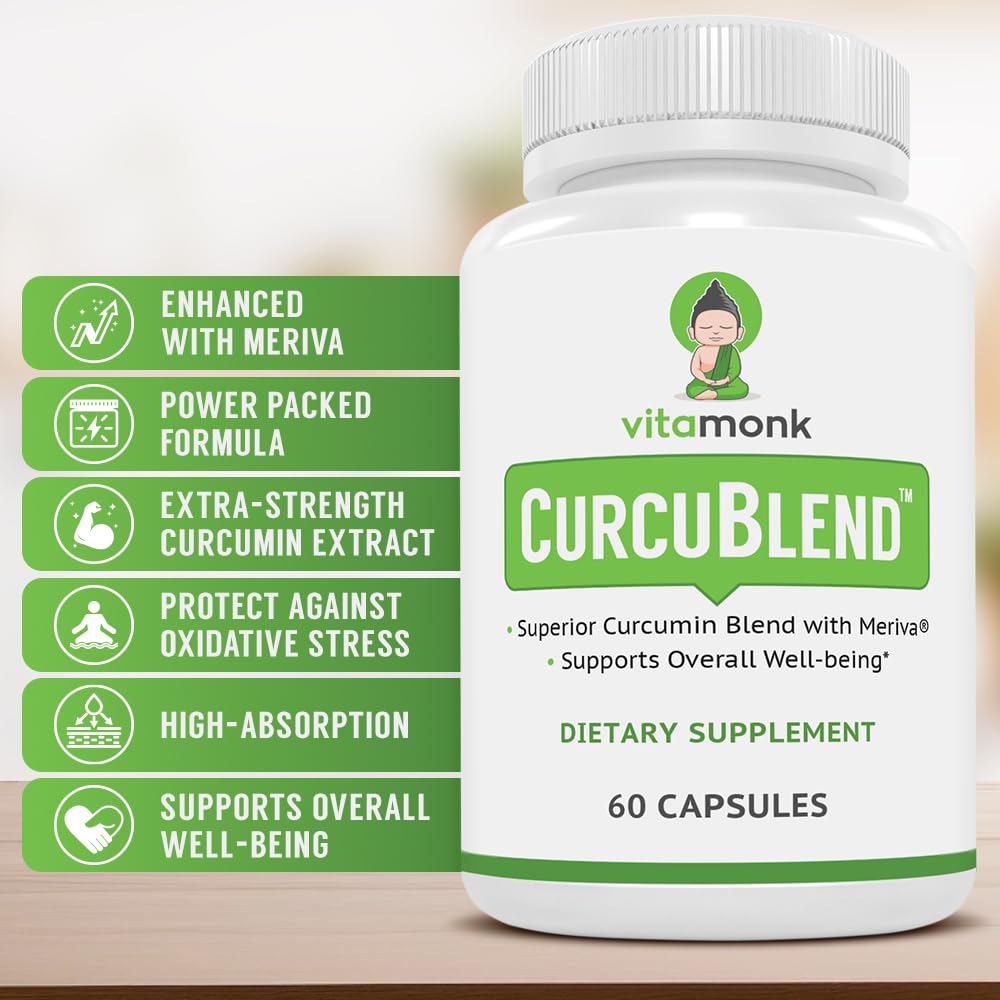 VitaMonk Turmeric Curcumin Supplement Complex Capsule 60 Count