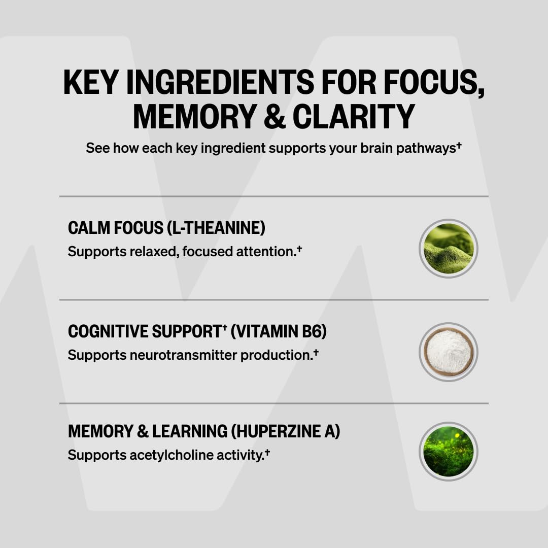 ONNIT Alpha Brain Nootropic Brain Supplement for Focus & Memory, Capsules, 60