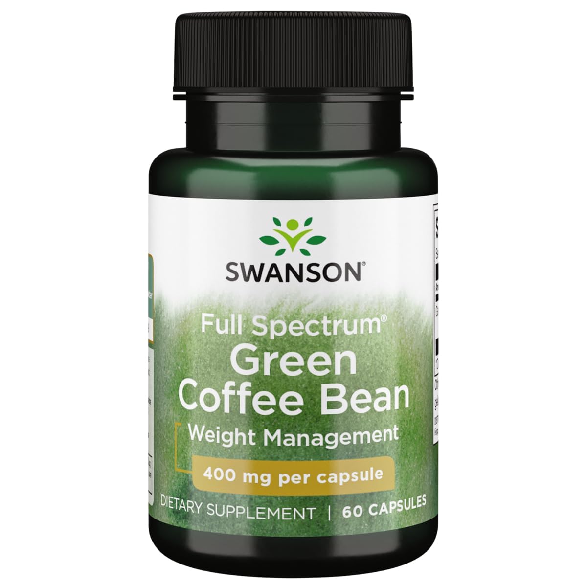 Swanson Full Spectrum Green Coffee Bean 400 mg Capsules, 60 Count