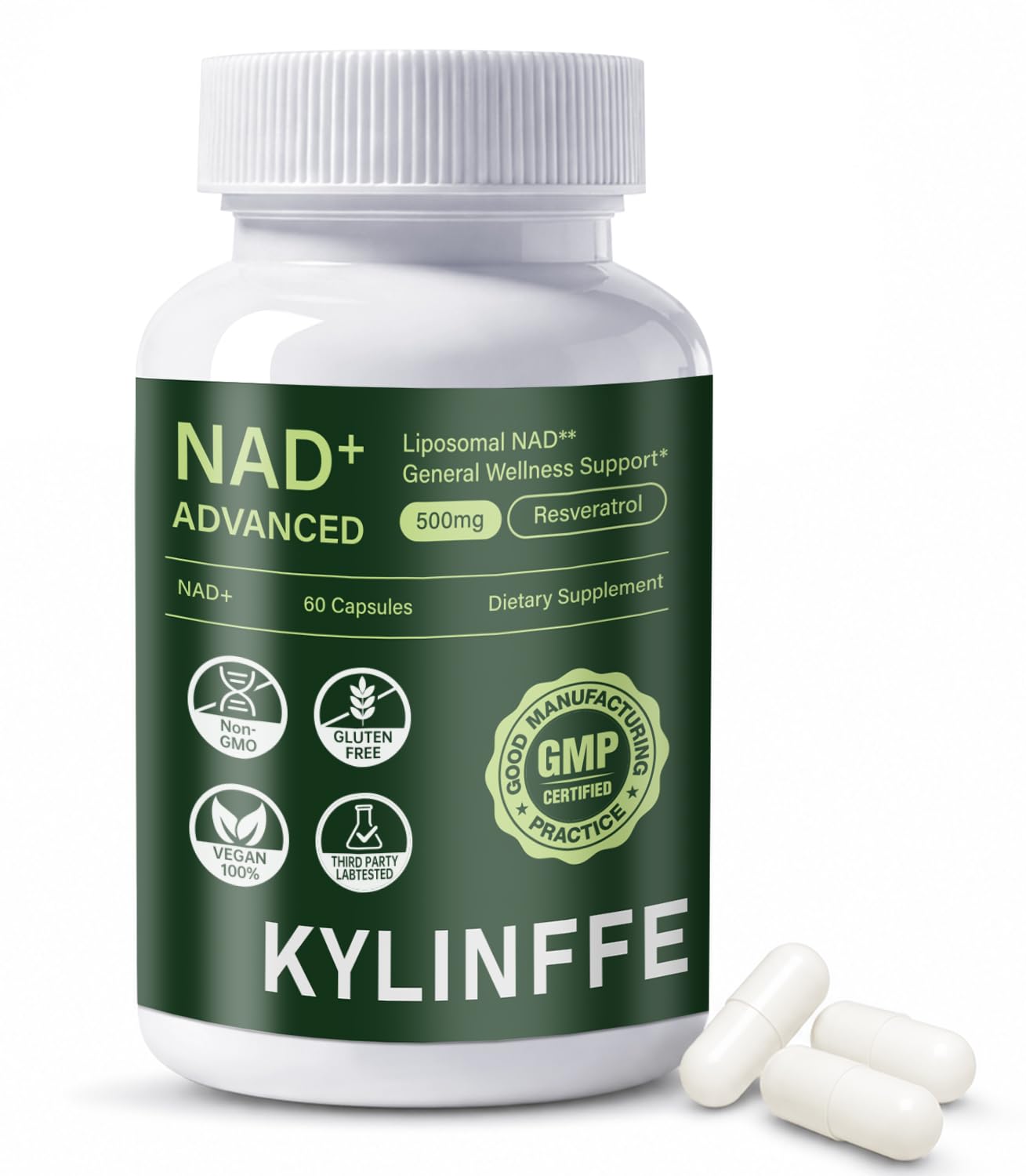 Oopeatol Liposomal NAD Resveratrol Supplement 500mg Capsule, 1 Capsule