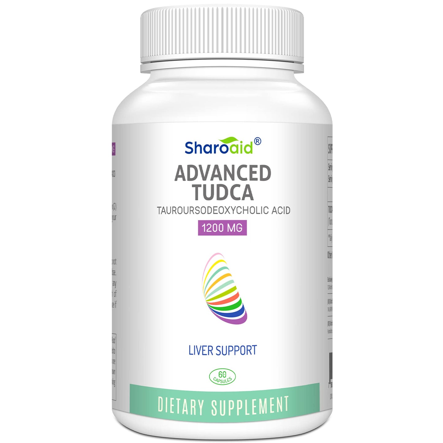 Sharoaid TUDCA Liver Support Supplements 1200 mg Capsules, 60 Count