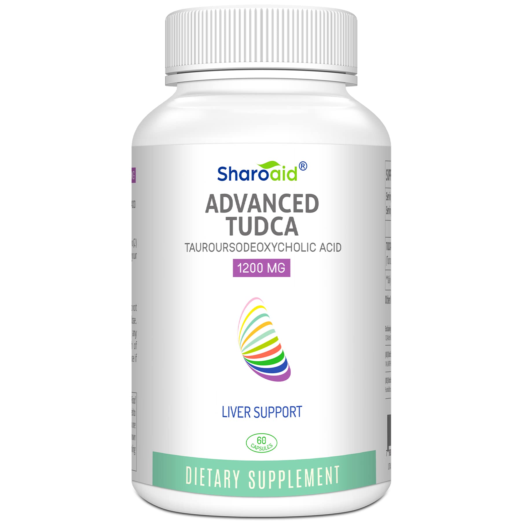 Sharoaid TUDCA Liver Support Supplements 1200 mg Capsules, 60 Count
