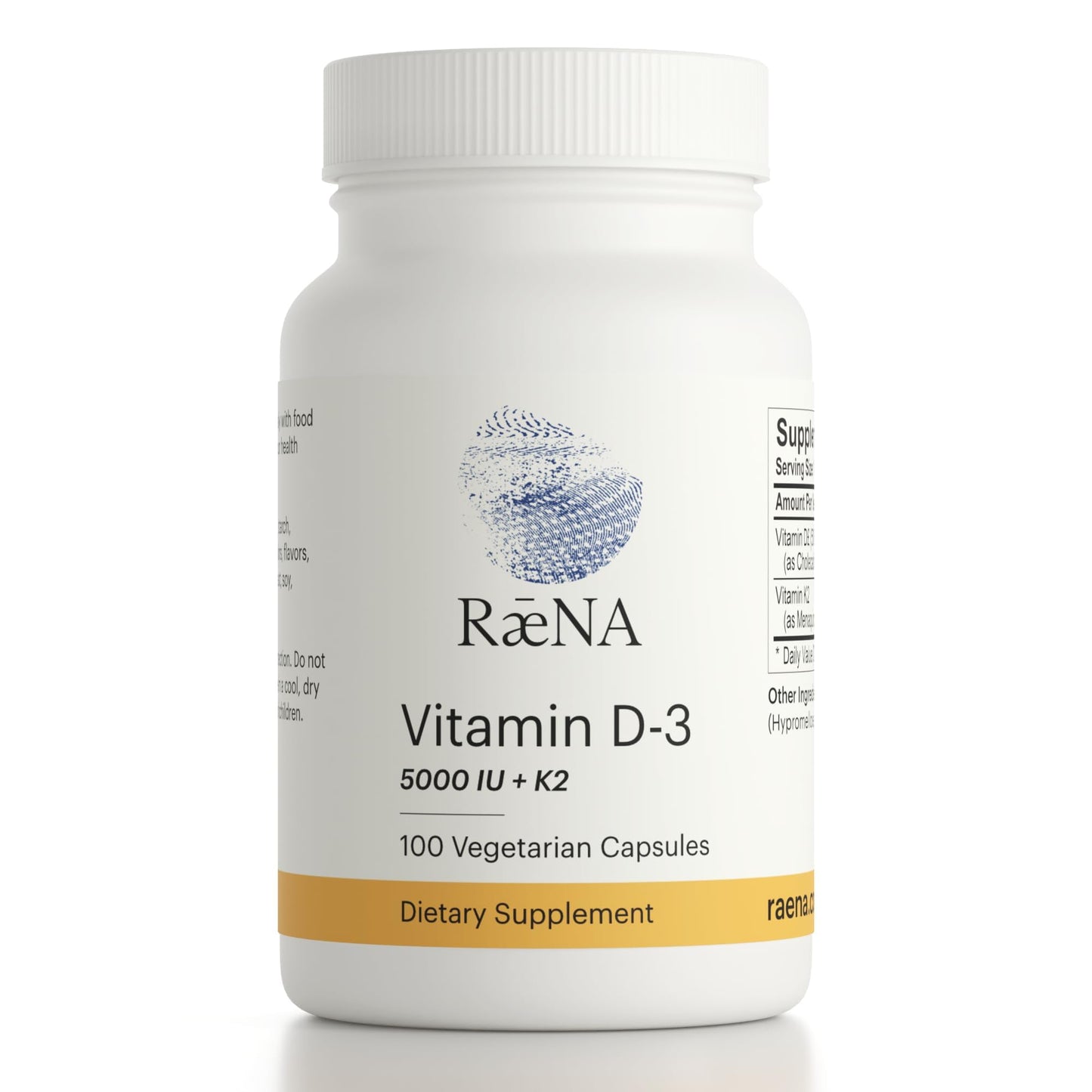 Raena Vitamin D3 Plus K2 Vitamin Capsule, 1 Count