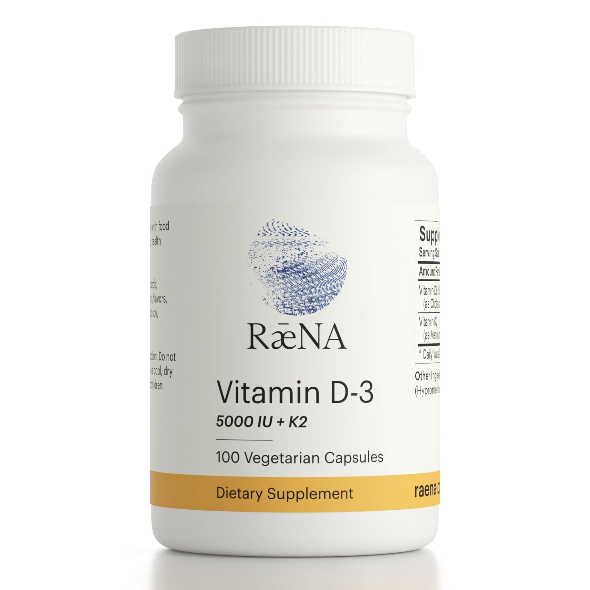 Raena Vitamin D3 Plus K2 Vitamin Capsule, 1 Count