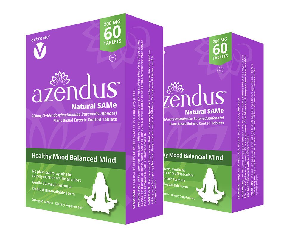 Extreme V Azendus Mood 200mg S-Adendosylmethionine Butanedisulfonate Tablets, 120 Tablets
