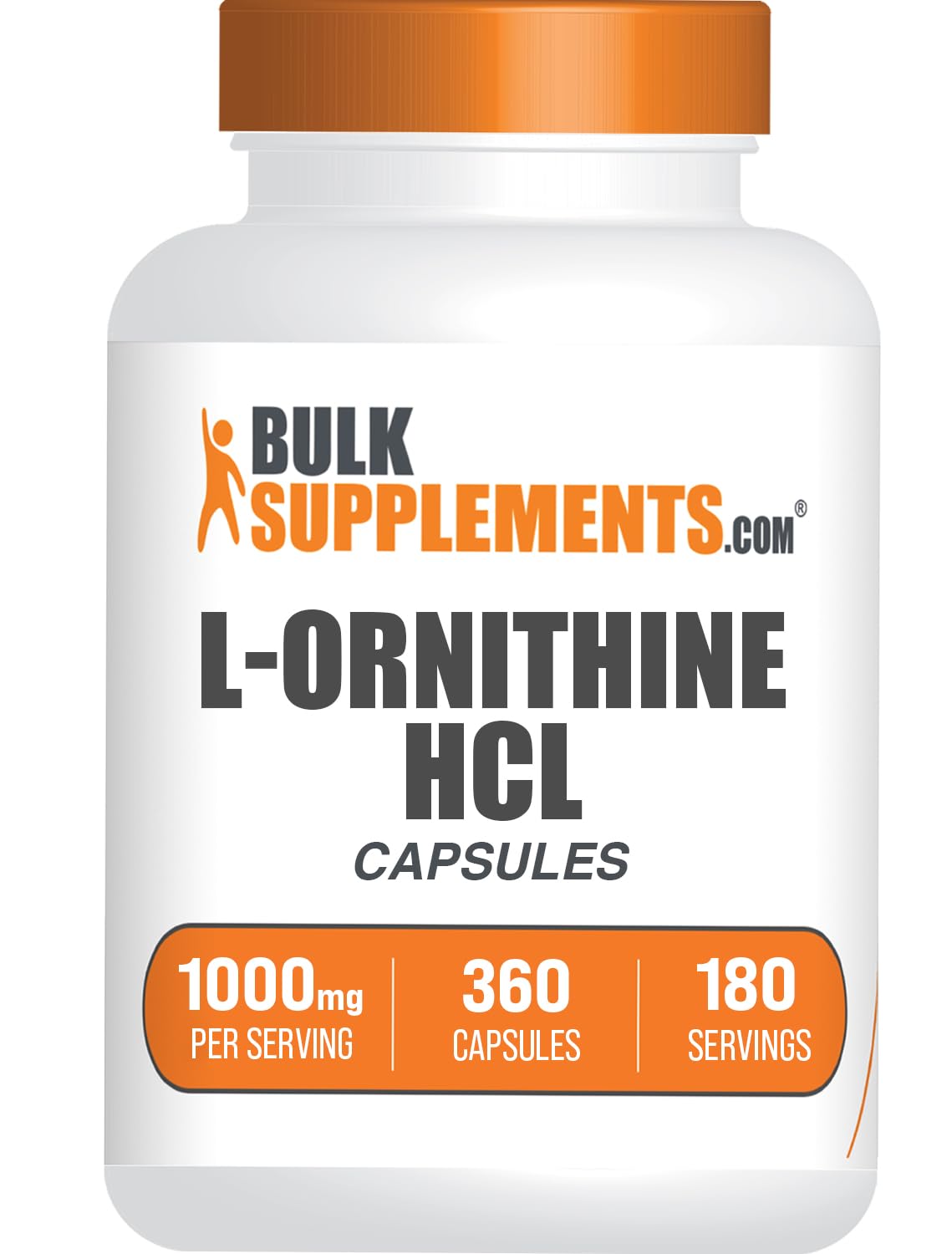 BulkSupplements L-Ornithine HCl 360 Capsules
