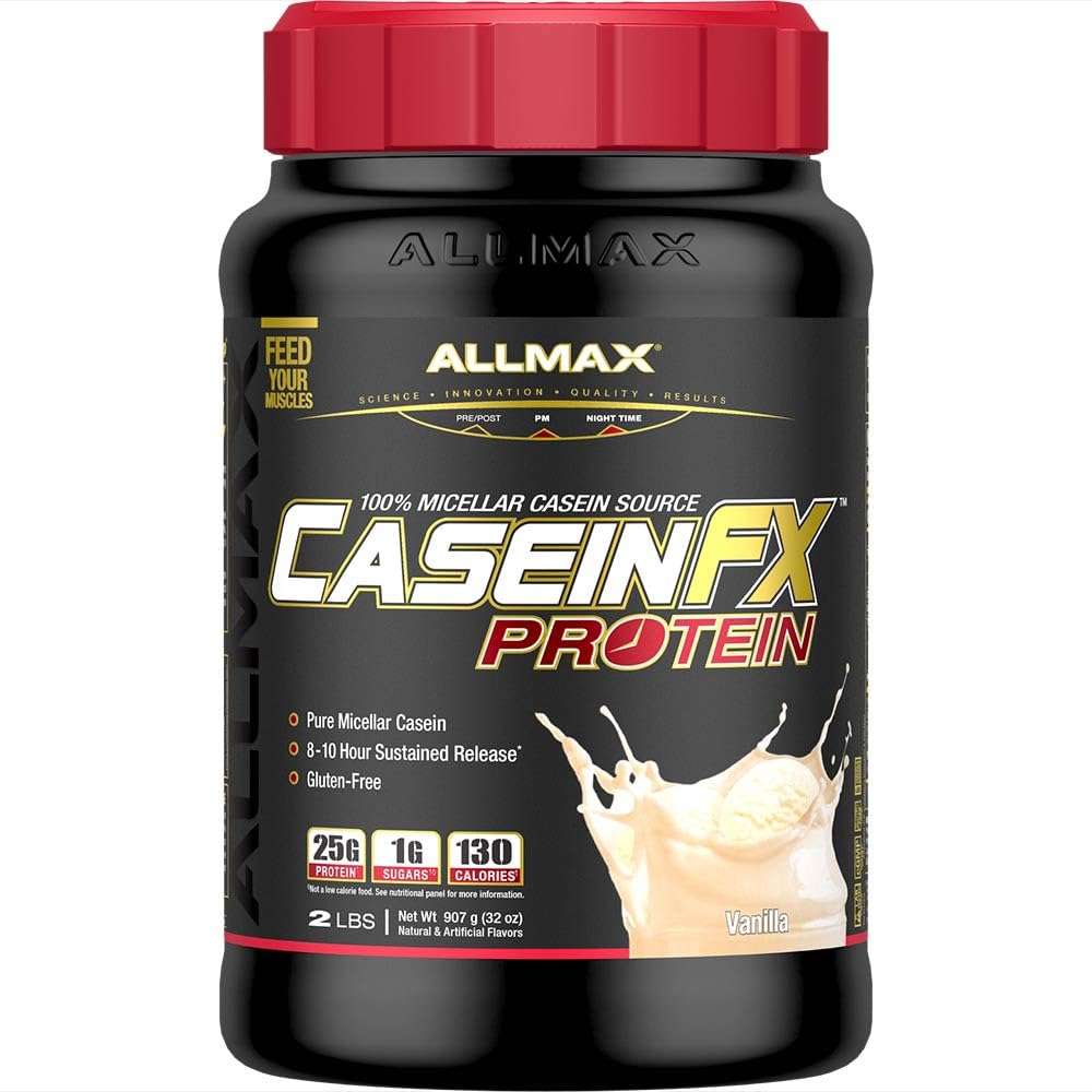 ALLMAX Casein-FX Protein Vanilla Powder, 32 Servings