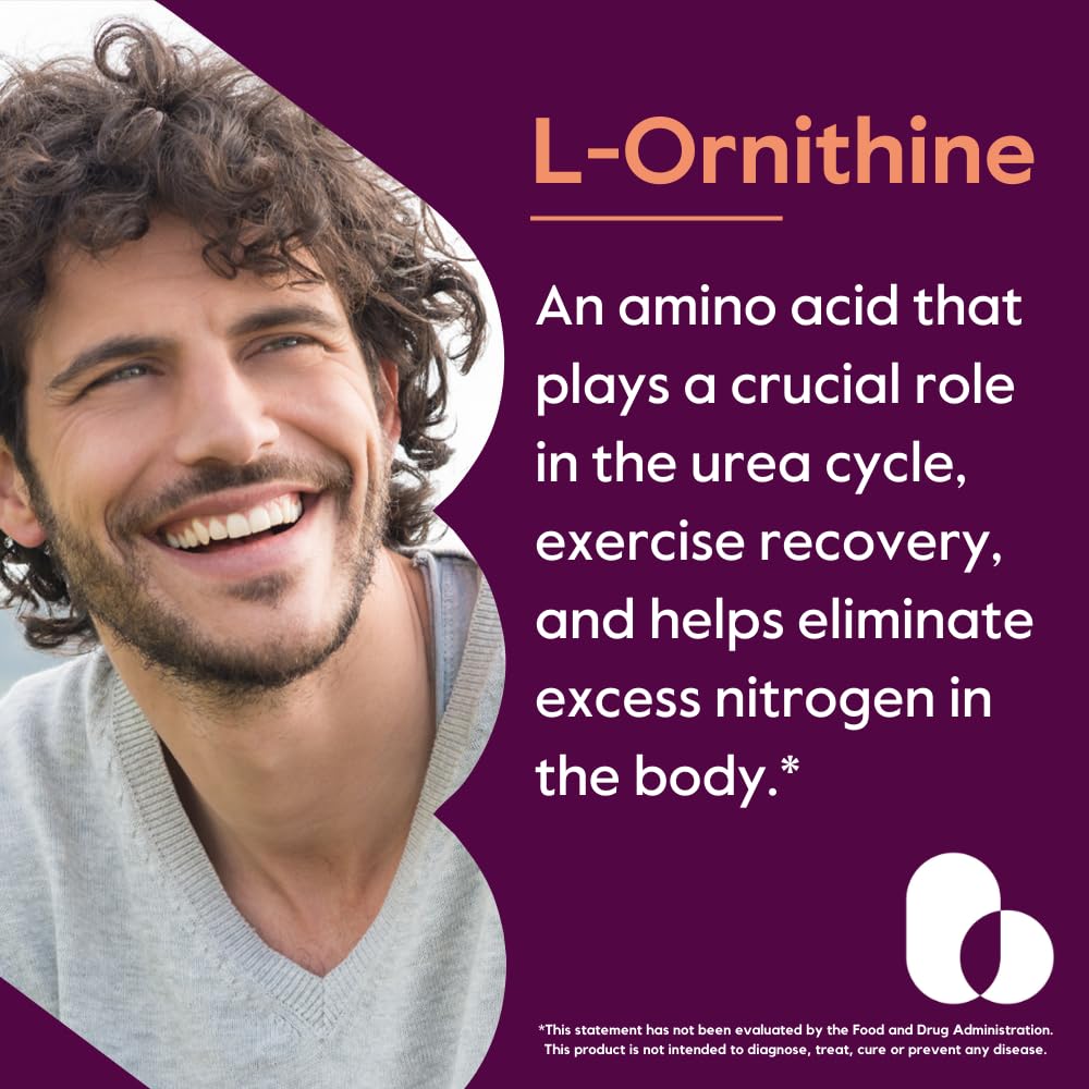 BESTVITE L-Ornithine 500mg Capsule, 240 Capsules