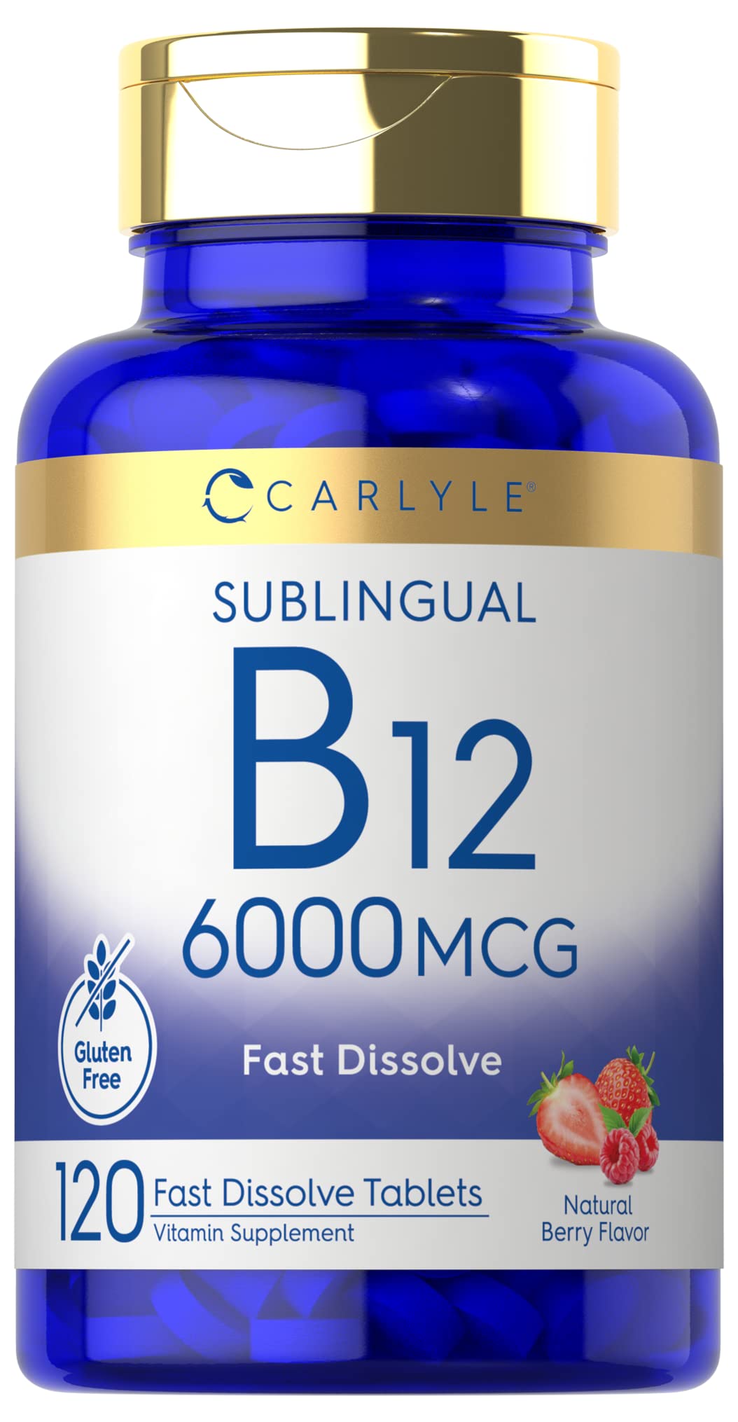 Carlyle Vitamin B-12 6000mcg Fast-Dissolve Tablets 120 Count
