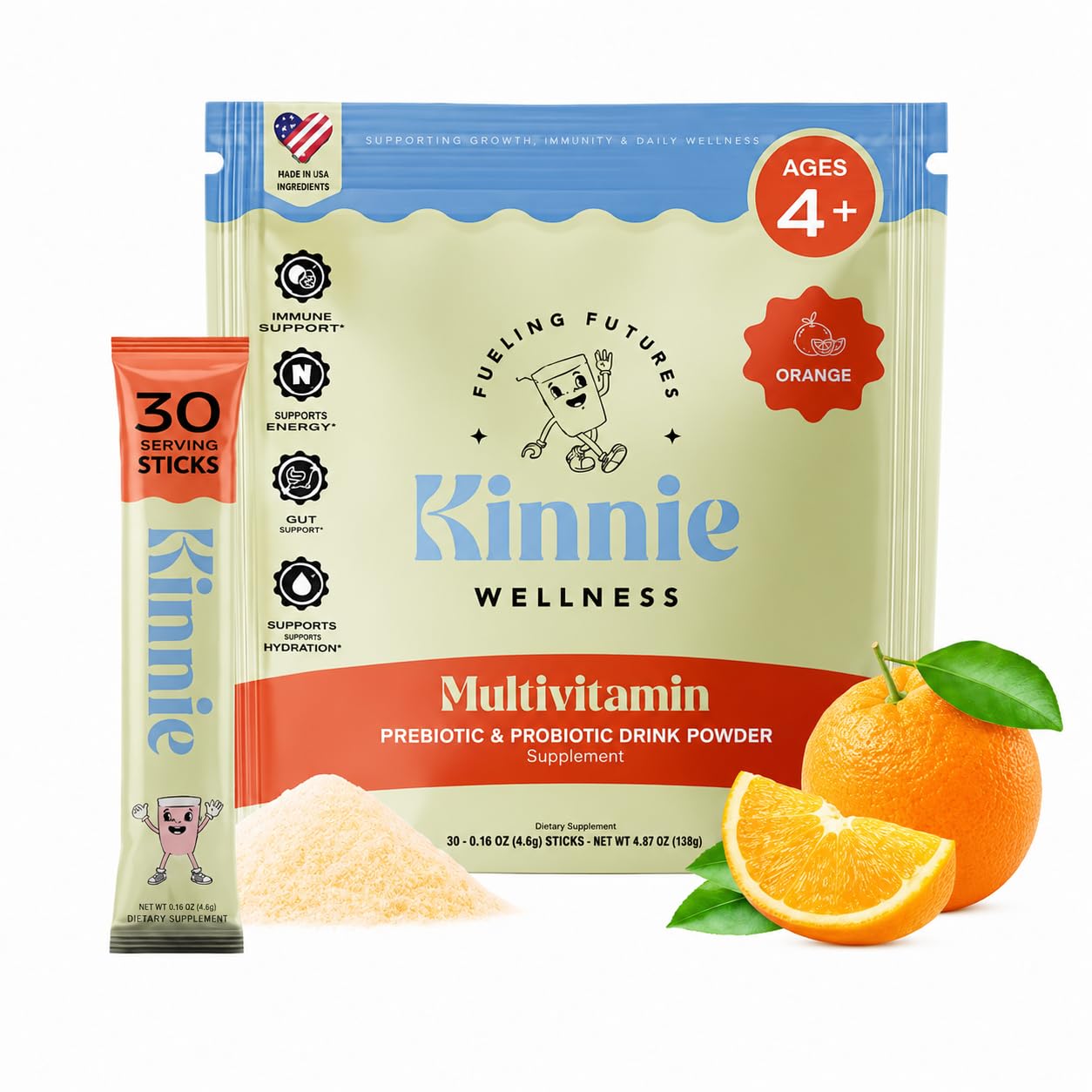 Kinnie Kids Multivitamin with Probiotics Powder 30