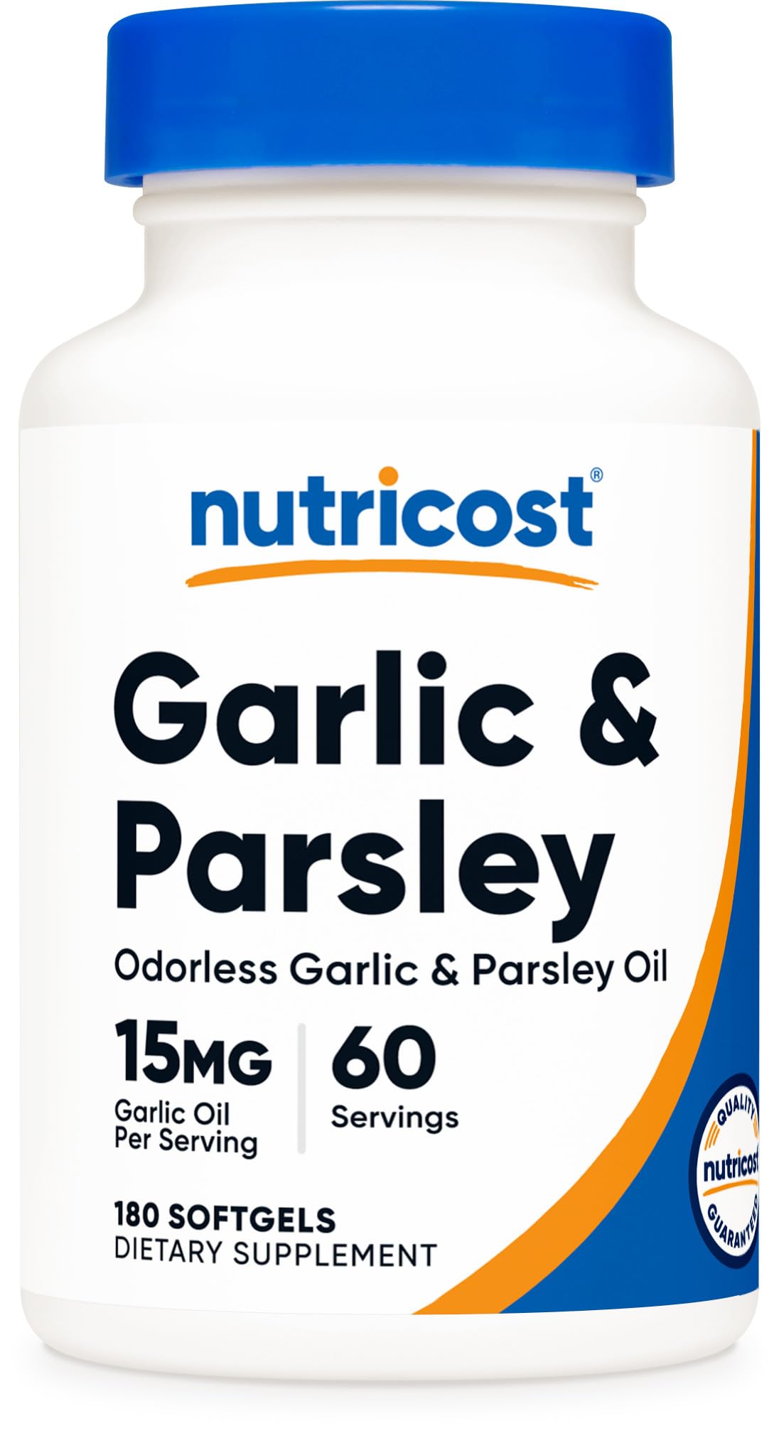 Nutricost Odorless Garlic Oil & Parsley Oil Softgels 180 Count