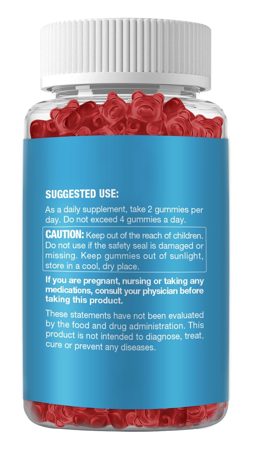 Riyuetian Organic Ashwagandha Gummies (KSM-66) with Turmeric Extract, L-Theanine & Vitamin B12, 120 Count