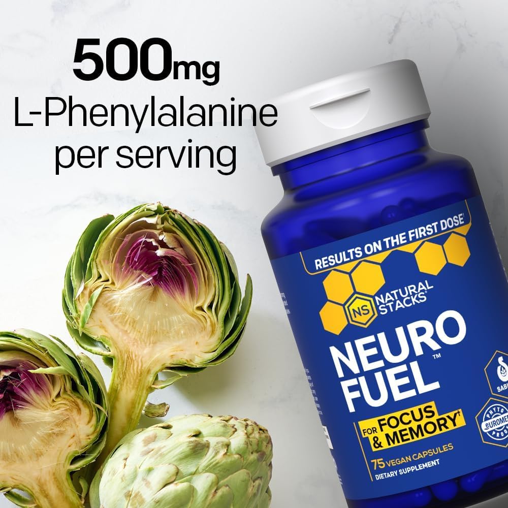 Natural Stacks NeuroFuel Nootropic Brain Supplement For Memory And Focus Capsules, 75 Count
