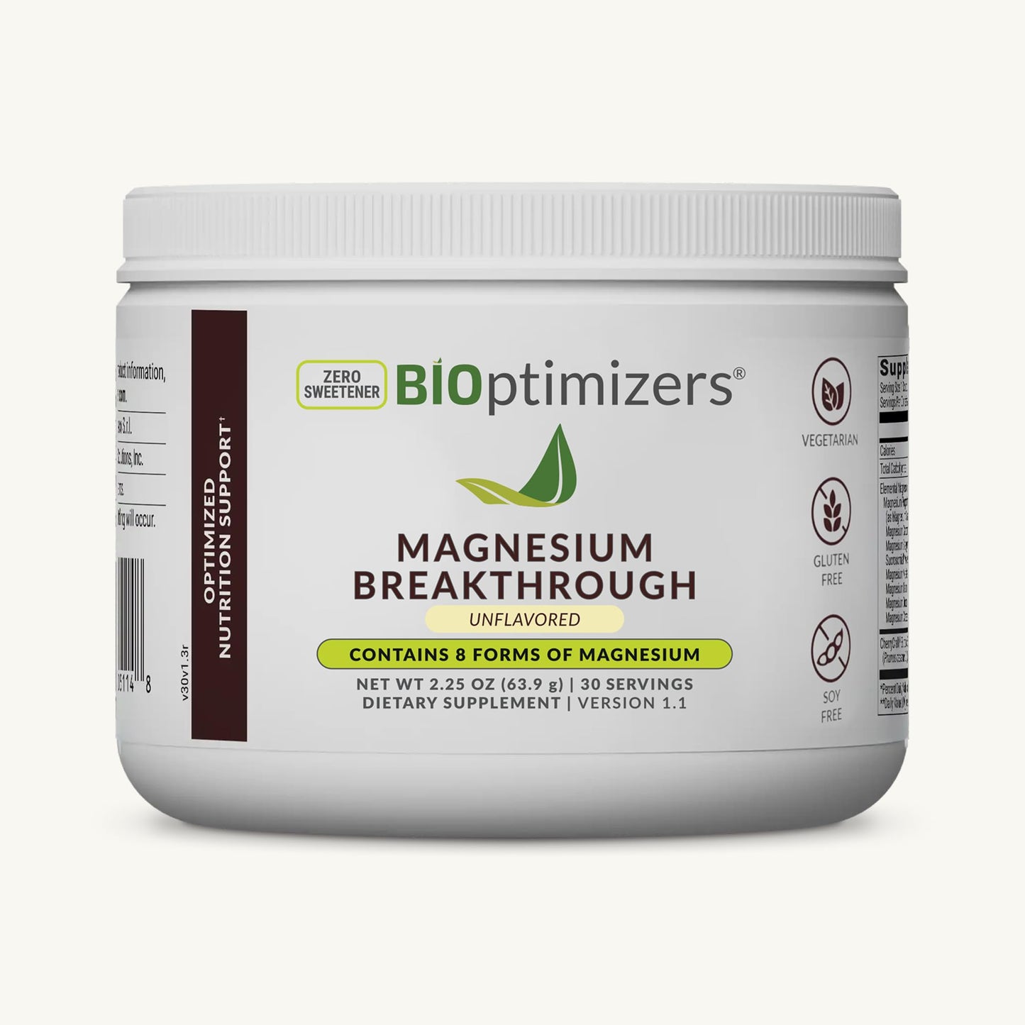 BIOptimizers Magnesium Breakthrough Drink Powder 2.25 Ounce