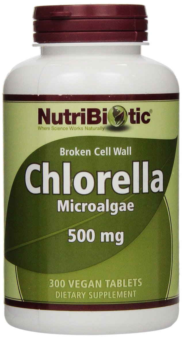 NutriBiotic Chlorella Super Green Food 500 mg Tablet, 300 Tablets