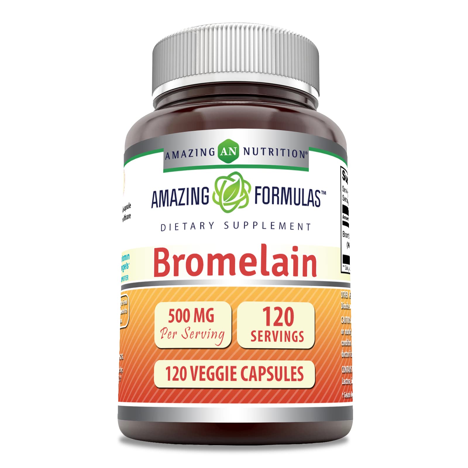 Amazing Nutrition Bromelain Supplement Capsules 120 Count