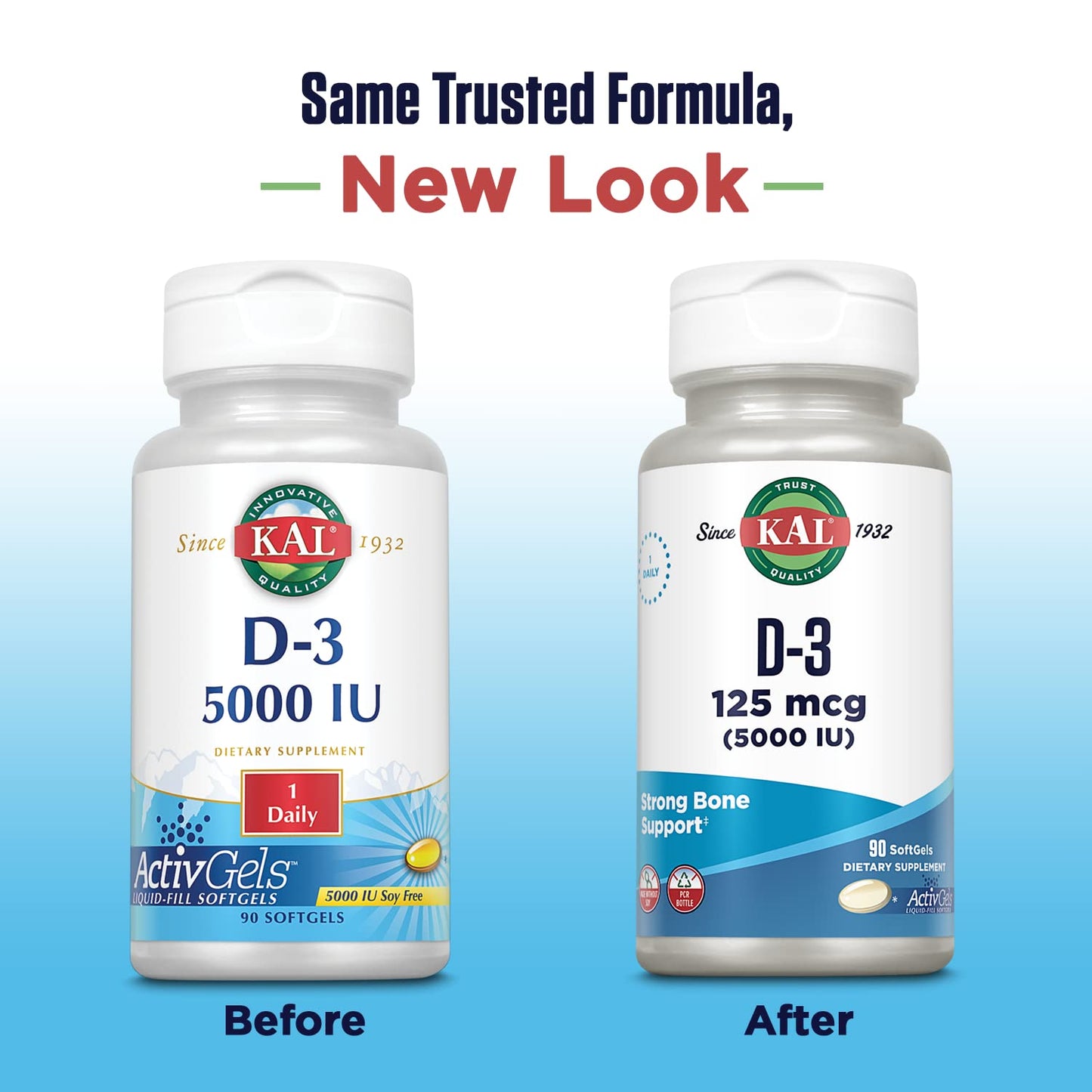 KAL Vitamin D3 5000 IU Softgels 90 Softgels