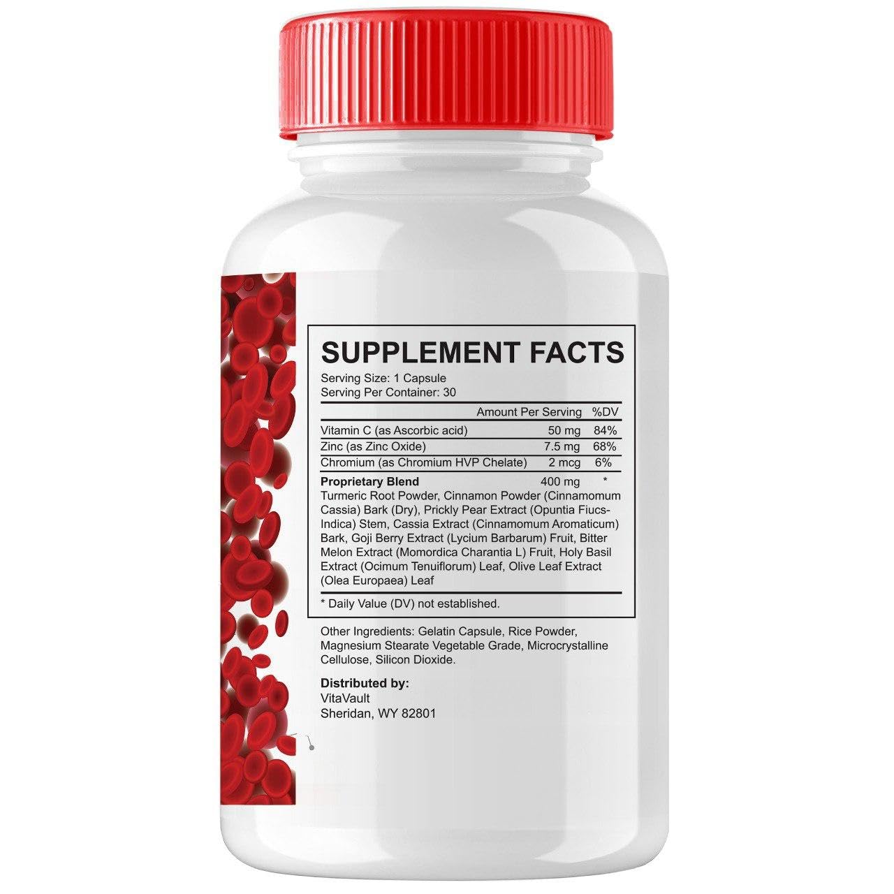 Vitavault Glucofort Max Advanced Blood Support Formula Capsules, 300 Count